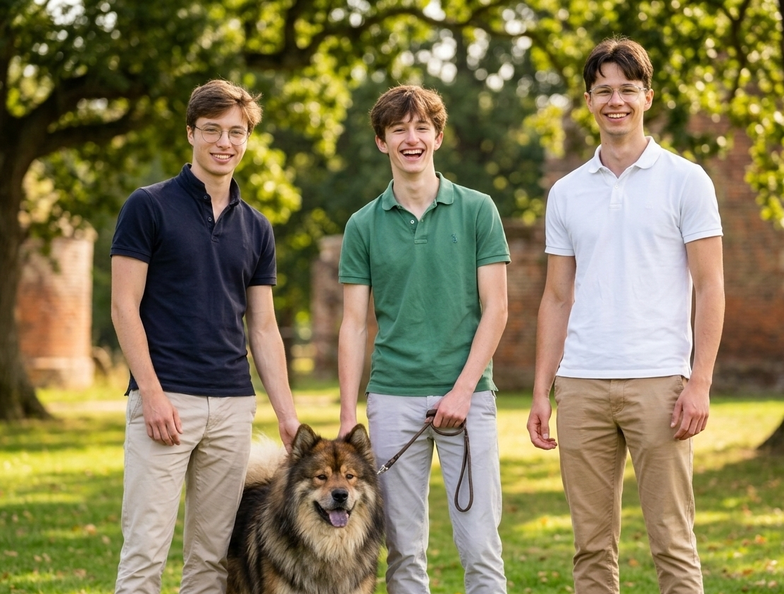 Elouan, Valérian and Timéo